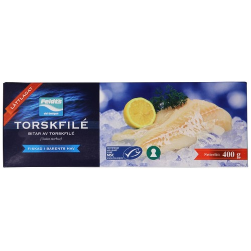 Torskfilé Block Fryst 400g Feldt's