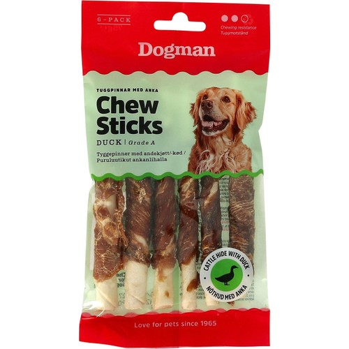 Smakrika Tuggpinnar för hund 12cm 75g Dogman
