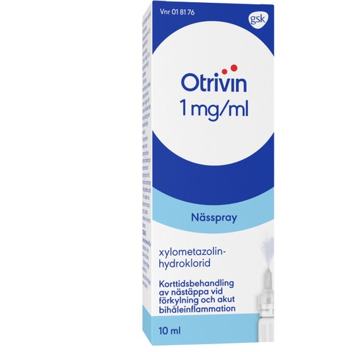 Nässpray 1mg/ml 10ml Otrivin