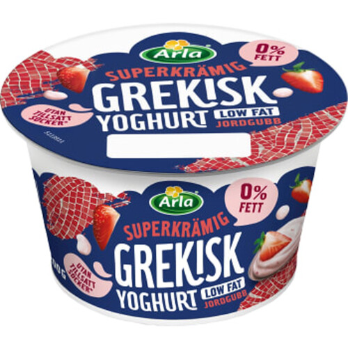 Yoghurt Grekisk Jordgubb 0,2% 200g Arla®