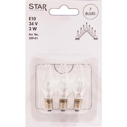 Reservlampa Twist 3-p E10 34V Star Trading