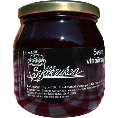 Svart Vinbärssylt 550g Syltkrukan