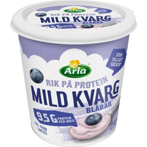 Kvarg Mild Blåbär Laktosfri 0,2% 1000g Arla®
