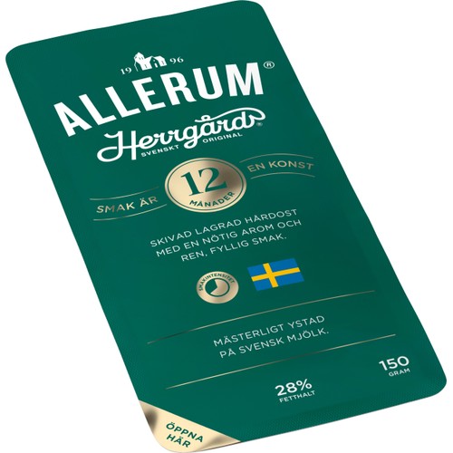 Herrgård lagrad skivad 28% 150g Allerum