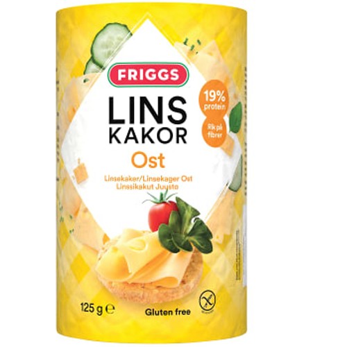 Linskakor Ost Glutenfri 125g Friggs