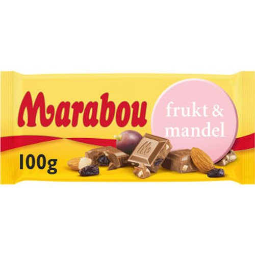 Frukt & mandel 100g Marabou