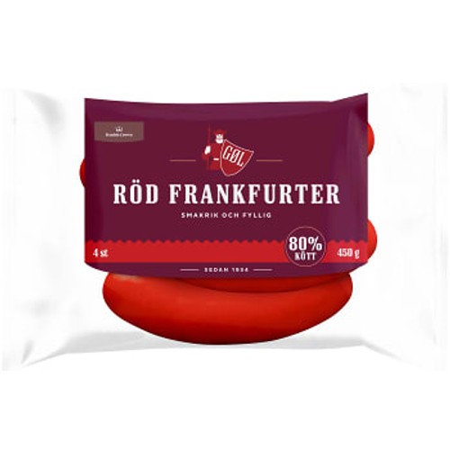 Frankfurter Röd 80% kötthalt 450g Göl