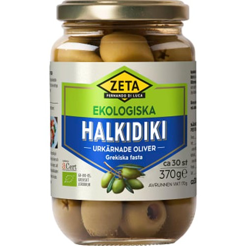 Halkidiki Oliver urkärnade Ekologisk 370g Zeta