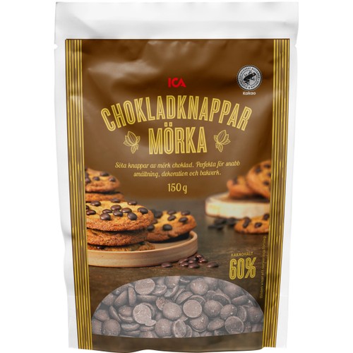 Chokladknappar Mörk Choklad 150g ICA