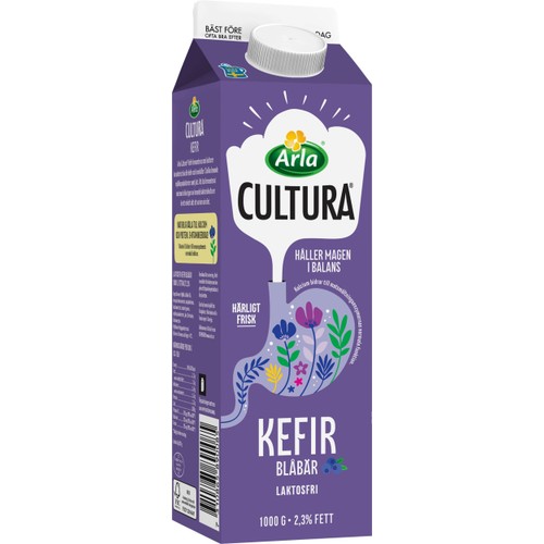 Kefir Blåbär Laktosfri 2,3% 1000g Arla Cultura®