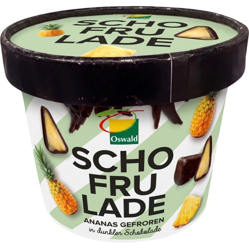 Ananasbitar Chokladdoppade Frysta Schoufrulade 130g Oswald