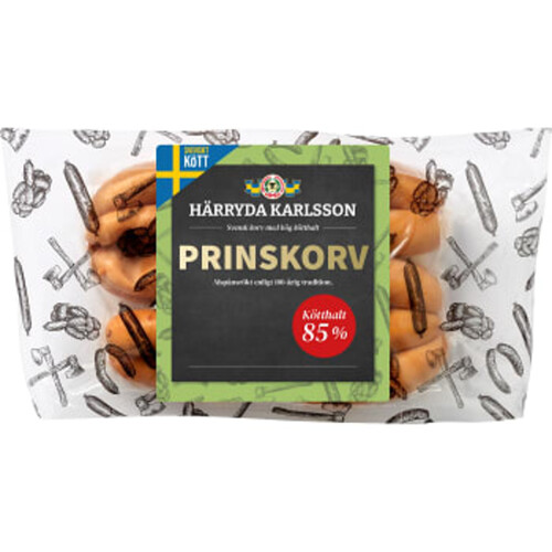 Prinskorv 85% kötthalt 335g Härryda Karlsson