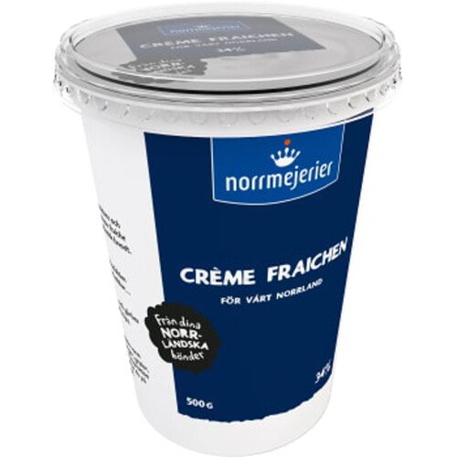 Crème fraichen 34% Naturell 500g Norrmejerier