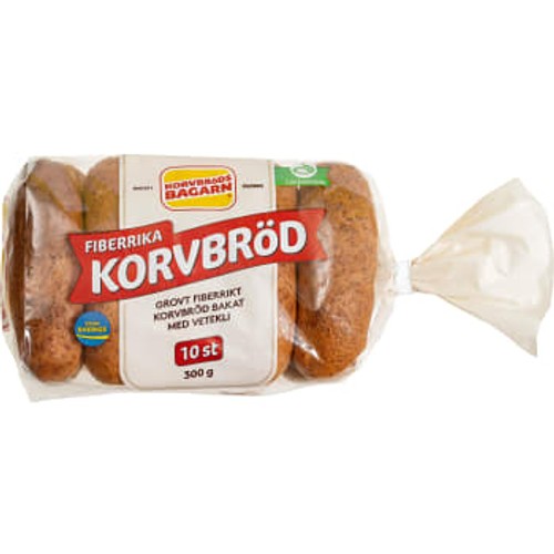 Korvbröd Fiberrika 10-p 300g Korvbrödsbagarn