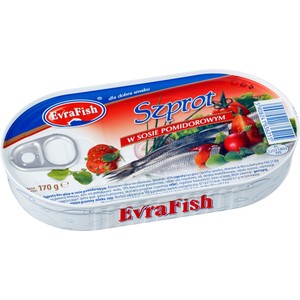 Skarpsill i tomatsås 170g Evra Fish