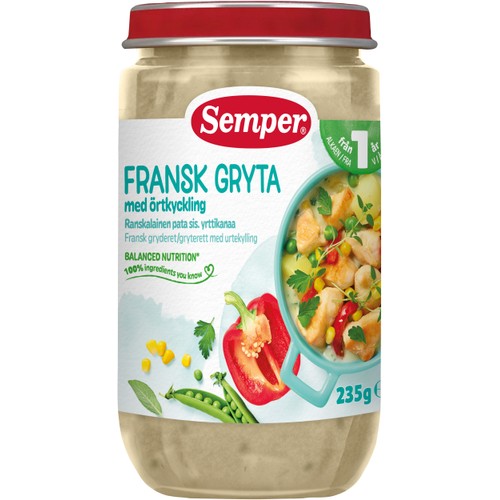 Fransk gryta med örtkyckling 1år 235g Semper
