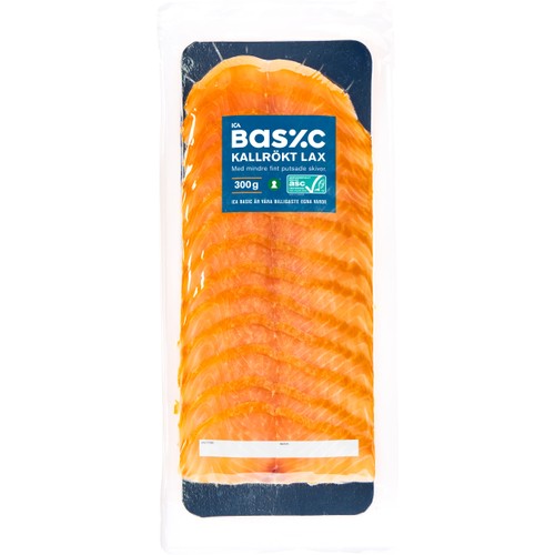 Lax Kallrökt Skivad 300g ICA Basic
