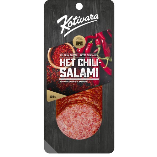 Chilisalami het 120g Kotivara