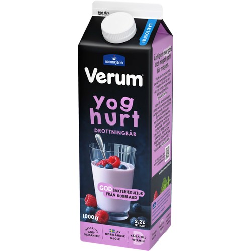 Yoghurt Drottningbär Laktosfri 2,2% 1000g Verum®