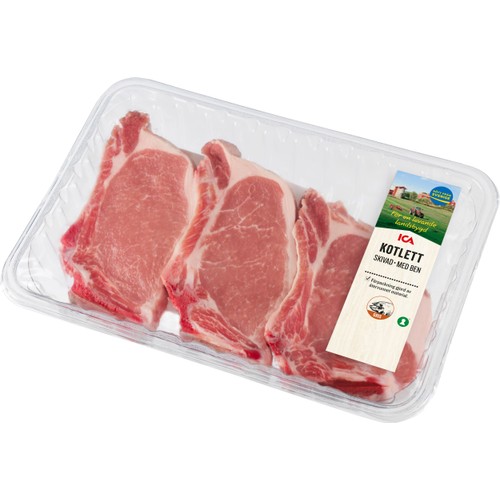 Kotlett Färsk Skivad med ben ca 480g ICA