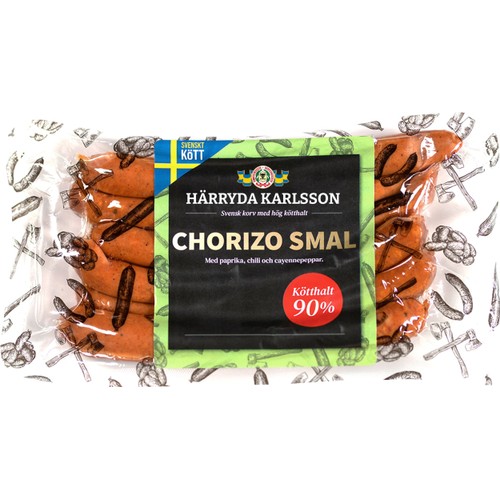 Chorizo smal 90% Kötthalt 270g Härryda Karlsson