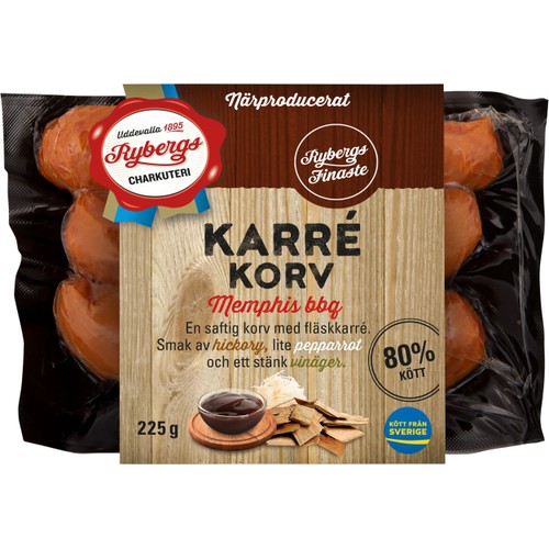 Kryddkorv Karrékorv 80% Kötthalt 225g Rybergs