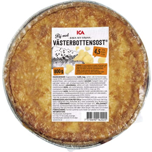 Paj med Västerbottensost 800g ICA