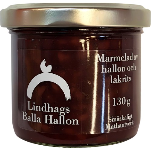 Marmelad Balla Hallon Av Hallon Och Lakrits 130g Lindhags Balla Hallon