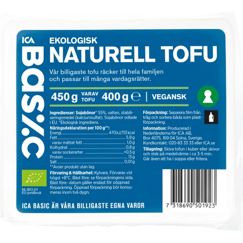 Tofu naturell 400g ICA Basic