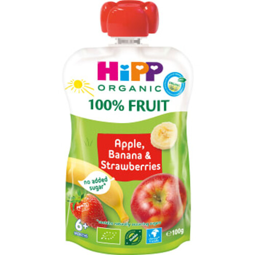 Smoothie Hippis Äpple & banan 6mån Ekologisk 100g HiPP