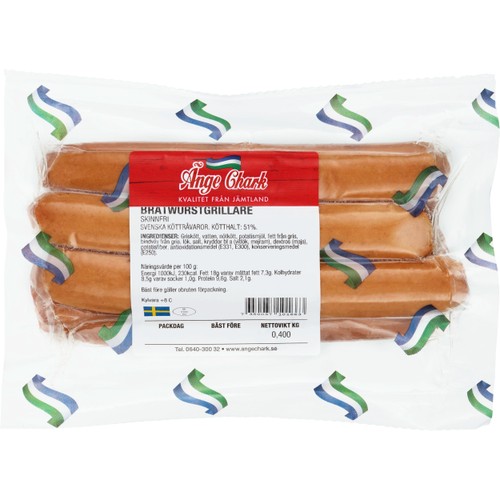 Bratwurstgrillare Skinnfri 400g Änge Chark
