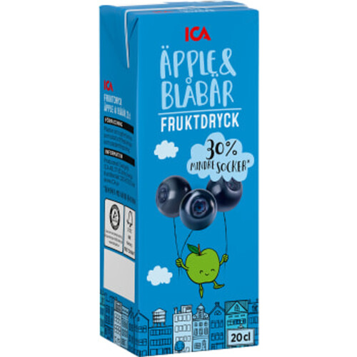 Fruktdryck Äpple & blåbär 20cl ICA