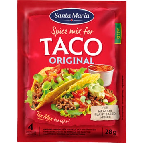 Taco Spice Mix Orginal Mild 28g Santa Maria 