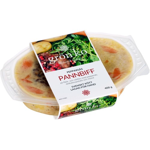 Färdigmat Pannbiff i Pepparsås med Potatis 400g Grön Ko