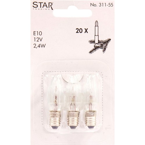 Reservlampa 3-p E10 12V 2,4W Star Trading