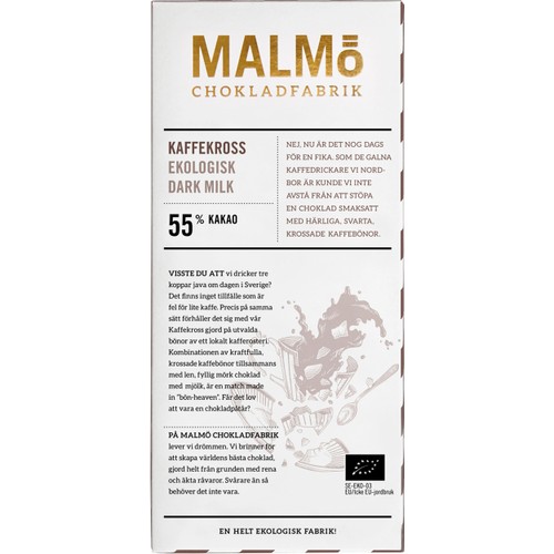 Choklad Kaffekross 55% 80g Malmö Chokladfabrik