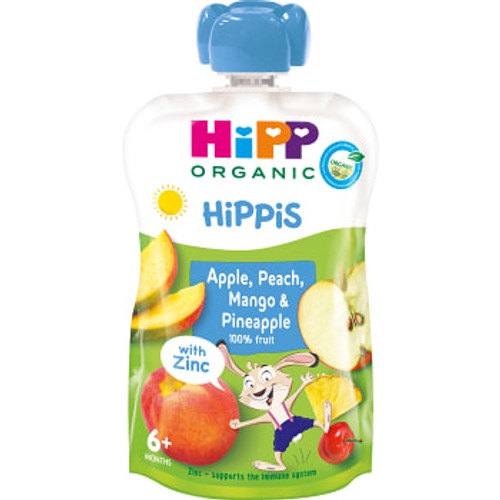 Smoothie Äpple Persika Mango & Ananas 6m 100g HiPP