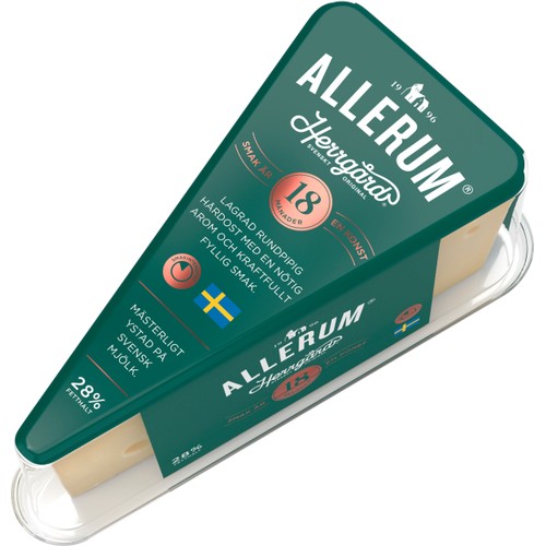 Herrgårdsost 18m 28% 400g Allerum