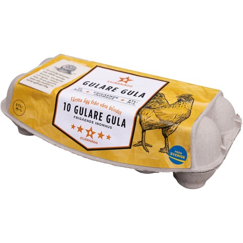 Ägg Solgula 10-p Stjärnägg