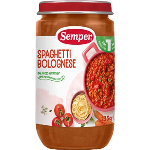 Spagetti & köttfärssås 1år 235g Semper