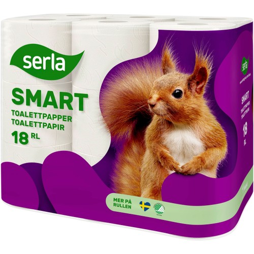 Toalettpapper 18-p Miljömärkt Serla
