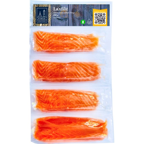 Laxportioner Frysta4-pack 400g Vinga Seafood