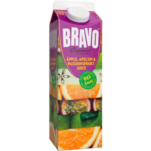 Äpple Apelsin & Passionsfruktsjuice 1l Bravo