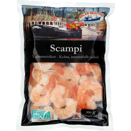 Scampiräkor Scampi kokt 300g Polar Seafood