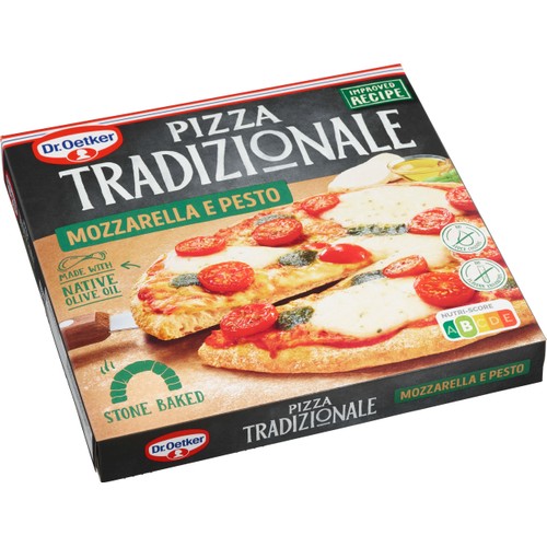 Pizza Tradizionale Mozzarella & pesto 385g Dr. Oetker