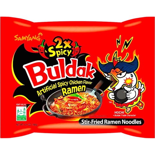Snabbnudlar Buldak Ramen 2x Spicy 140g Samyang