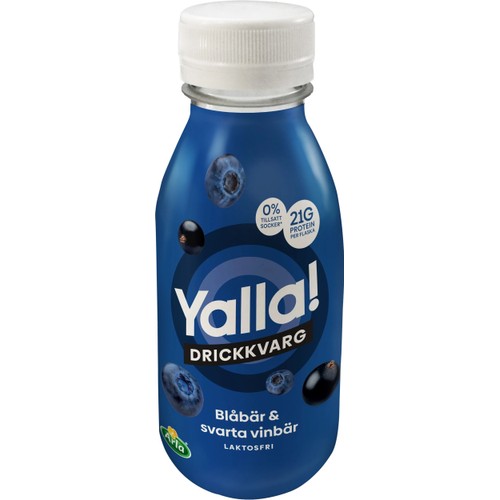 Drickkvarg Blåbär & Svarta Vinbär Laktosfri 0,4% 350ml Yalla®