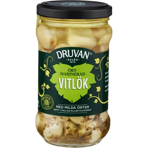 Vitlök i Mild örtmarinad 250g Druvan