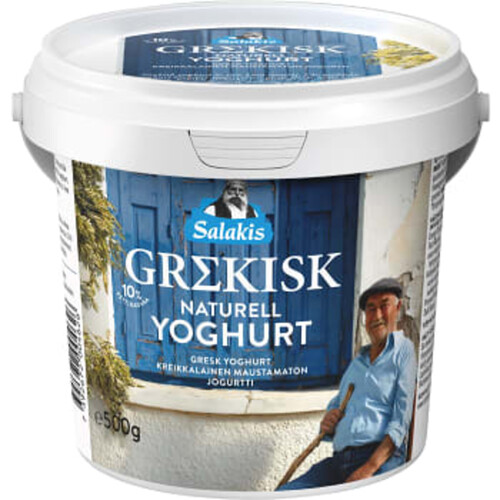 Yoghurt Grekisk Naturell 10% 500g Salakis