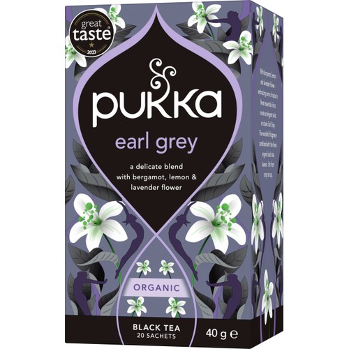 Te Svart Gorgeous earl grey Ekologisk 20-p 40g Pukka